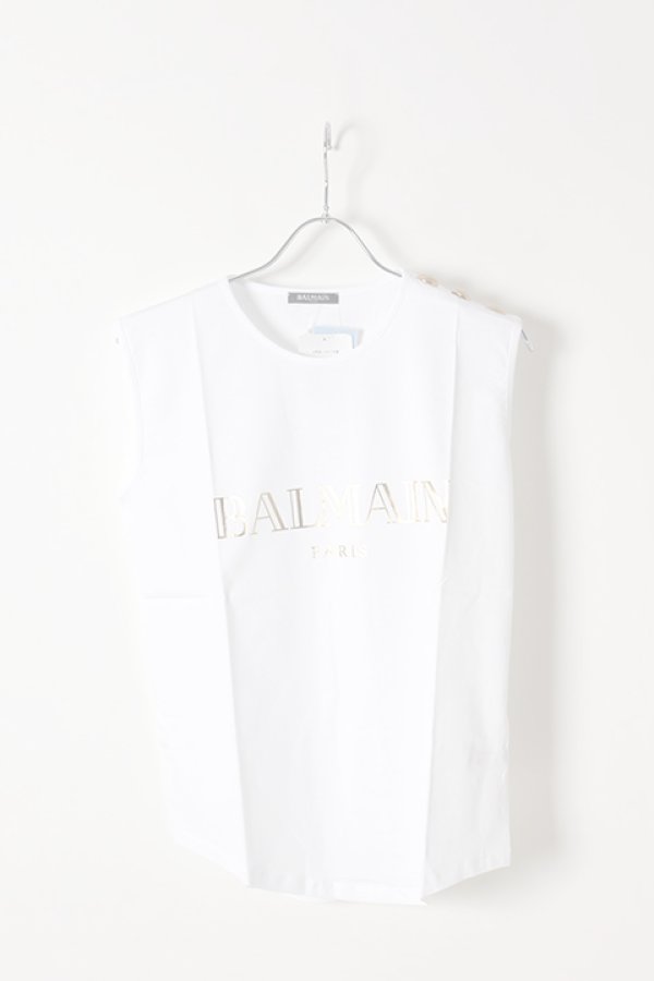 画像1:  {SOLD} BALMAIN バルマン BF1 T-SHIRT LOGO BALMAIN{628187326I-0001-AIS} (1)