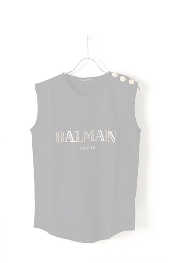 画像1:   BALMAIN バルマン BF1 T-SHIRT LOGO BALMAIN{628187326I-0100-AIS} (1)