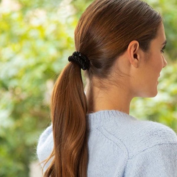 画像2: France Luxe フランス ラックス ポニーテール チューブ 15P(ブラック){639709348221-BAS} (2)