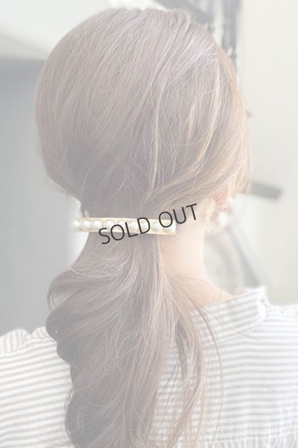 画像2: {SOLD}France Luxe フランス ラックス パール & メタル スモール バレッタ{639709445562-BAS} (2)