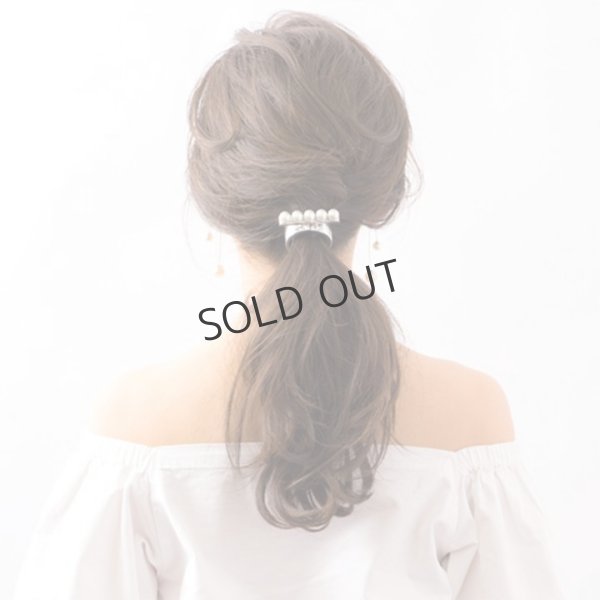 画像2: {SOLD}France Luxe フランス ラックス パール バー カフ ポニー (クリームパール/シルバー){639709461692-BBS} (2)