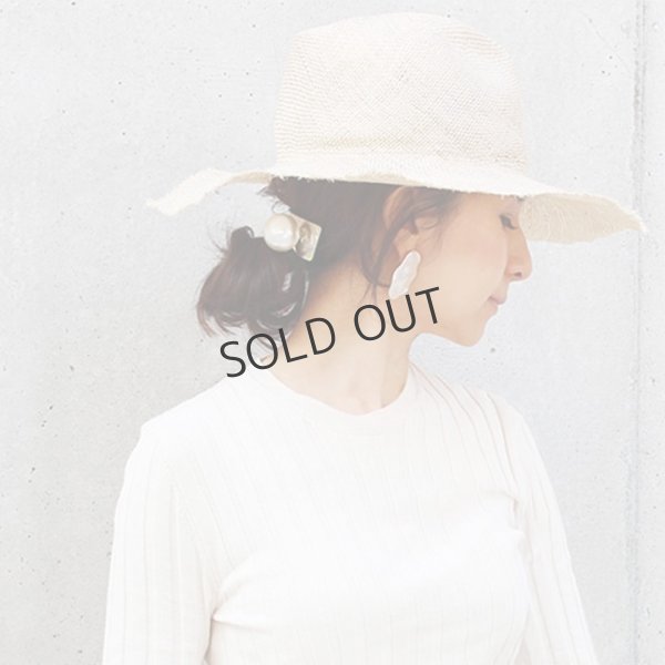 画像2: {SOLD}France Luxe フランス ラックス メタル ＆ パール バレッタ (クリーム/シルバー){639709503477-BBS} (2)