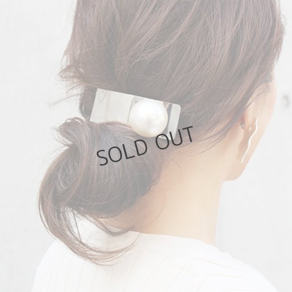 画像4: {SOLD}France Luxe フランス ラックス メタル ＆ パール バレッタ (クリーム/シルバー){639709503477-BBS} (4)