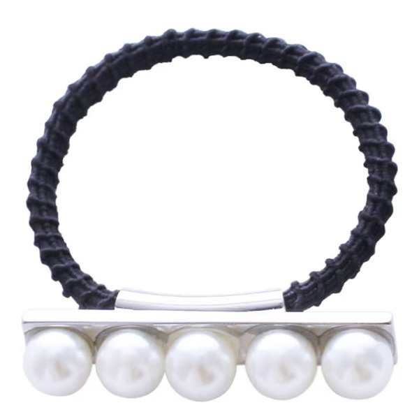 画像2: France Luxe フランス ラックス スキニー パール バー ポニー （クリーム/シルバー）{-BFS} (2)