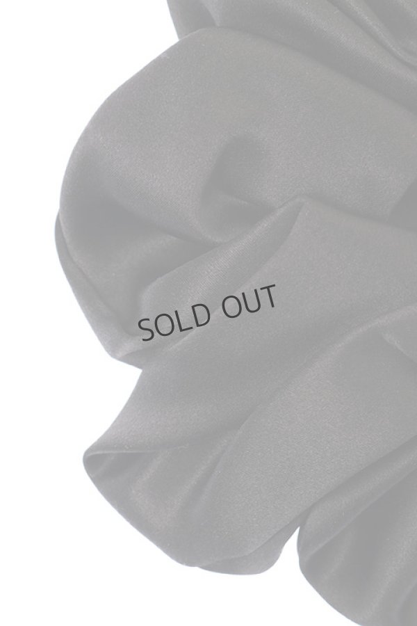 画像3: {SOLD}France Luxe フランス ラックス ラージ シュシュ（シルクシャルムーズ ブラック）{639709520245-BAA} (3)