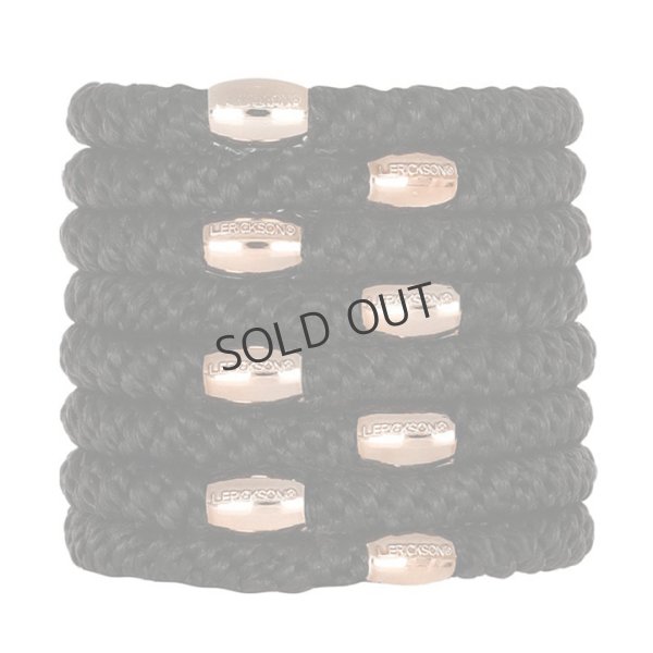 画像1: France Luxe フランス ラックス ポニーテール チューブ 8P（ブラック/ローズゴールド）{639709636205-BEA} (1)