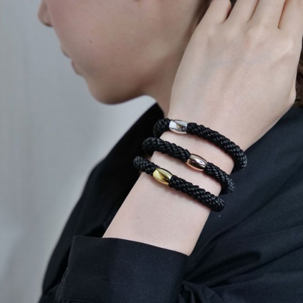 画像3: France Luxe フランス ラックス ポニーテール チューブ 8P（ブラック/ローズゴールド）{639709636205-BEA} (3)