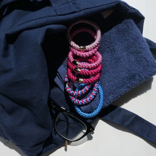 画像4: France Luxe フランス ラックス ポニーテール チューブ 15P（ブルーラズベリー/ゴールド）{639709691570-BEA} (4)