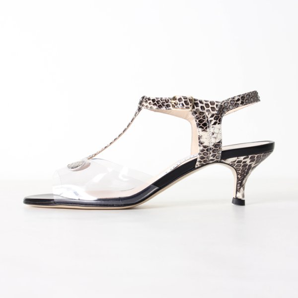 画像5: 【 30%OFF セール59,400円→41,580円】 NEBULONI E. ネブローニ PVC アンクルストラップサンダル{6438R/551-BLACK PVC/BISSA2182-BJS} (5)