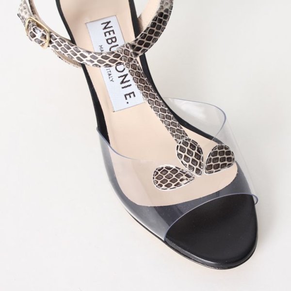 画像7: 【 30%OFF セール59,400円→41,580円】 NEBULONI E. ネブローニ PVC アンクルストラップサンダル{6438R/551-BLACK PVC/BISSA2182-BJS} (7)