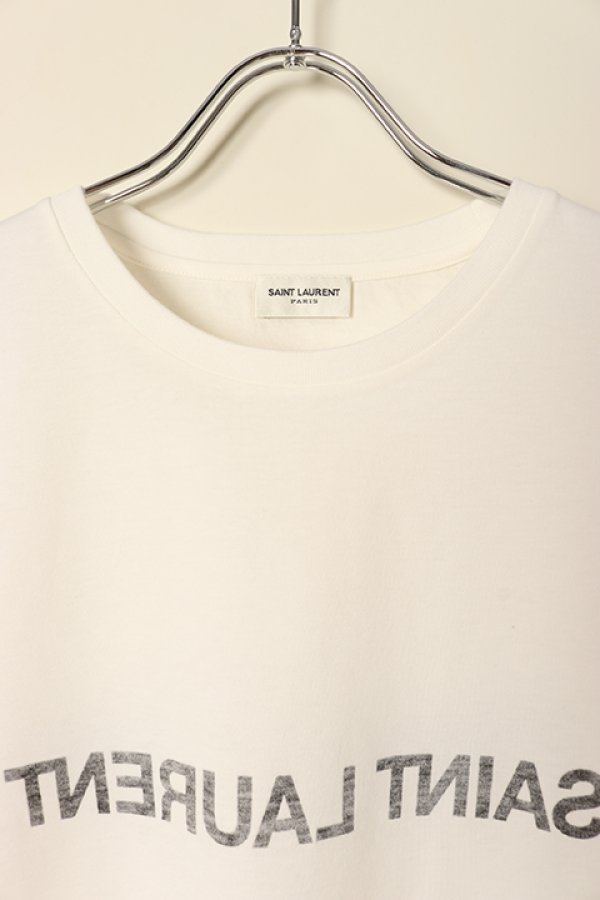 画像2: 【 30%OFF セール95,000円→66,501円】 SAINT LAURENT PARIS サンローランパリ ROUND NECK T-SHIRT{-BCA} (2)