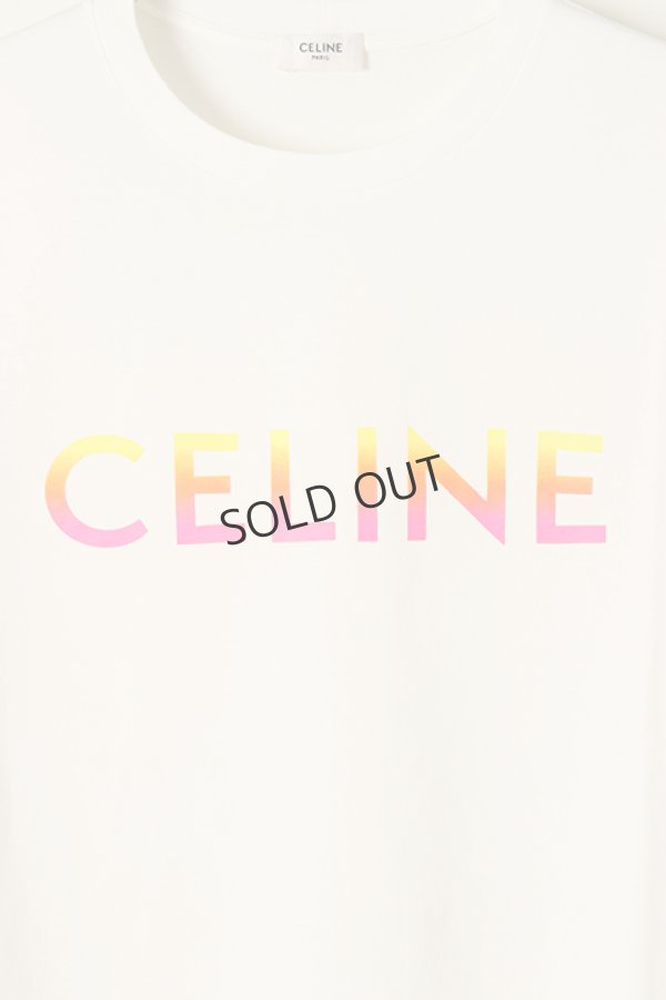 画像3: {SOLD}CELINE セリーヌ グラデーションCELINEプリント ルーズ Tシャツ{2X10B671Q.01EC-BBS} (3)