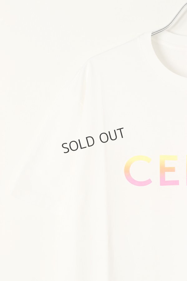 画像4: {SOLD}CELINE セリーヌ グラデーションCELINEプリント ルーズ Tシャツ{2X10B671Q.01EC-BBS} (4)
