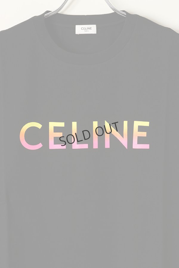 画像3: {SOLD}CELINE セリーヌ グラデーションCELINEプリント ルーズ Tシャツ{2X10B671Q.38NO-BBS} (3)