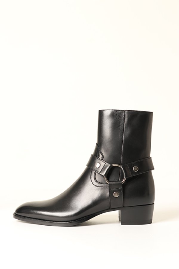 画像2: 【 30%OFF セール181,500円→127,050円】 SAINT LAURENT PARIS サンローランパリ クラシック ワイアット ハーネスブーツ(ブラック/レザー){-BBA} (2)