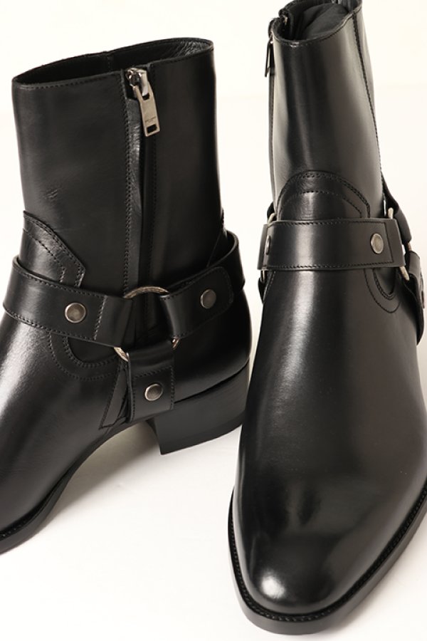 画像4: 【 30%OFF セール181,500円→127,050円】 SAINT LAURENT PARIS サンローランパリ クラシック ワイアット ハーネスブーツ(ブラック/レザー){-BBA} (4)