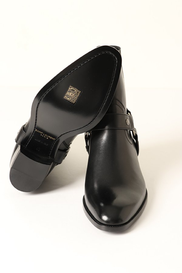 画像5: 【 30%OFF セール181,500円→127,050円】 SAINT LAURENT PARIS サンローランパリ クラシック ワイアット ハーネスブーツ(ブラック/レザー){-BBA} (5)