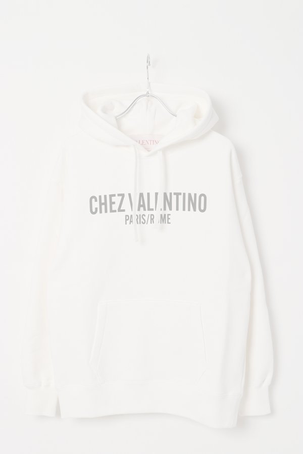 画像1:   Valentino ヴァレンティノ シェ ヴァレンティノプリント コットン フード付きスウェットシャツ {-BDA}  :6B3MF24D960-A03-M  (1)