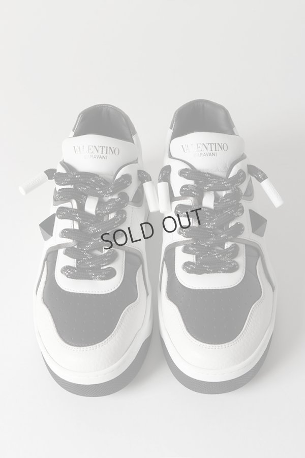 画像4: {SOLD}Valentino ヴァレンティノ ワンスタッズ XL レザー ロートップスニーカー{-BES} (4)