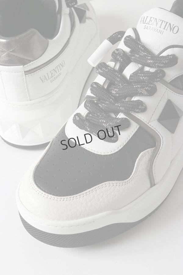 画像5: {SOLD}Valentino ヴァレンティノ ワンスタッズ XL レザー ロートップスニーカー{-BES} (5)