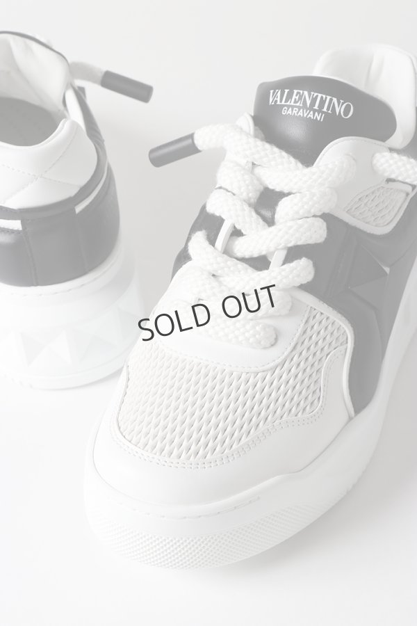 画像5: {SOLD}Valentino ヴァレンティノ ワンスタッズ XL レザー ロートップスニーカー{-BES} (5)