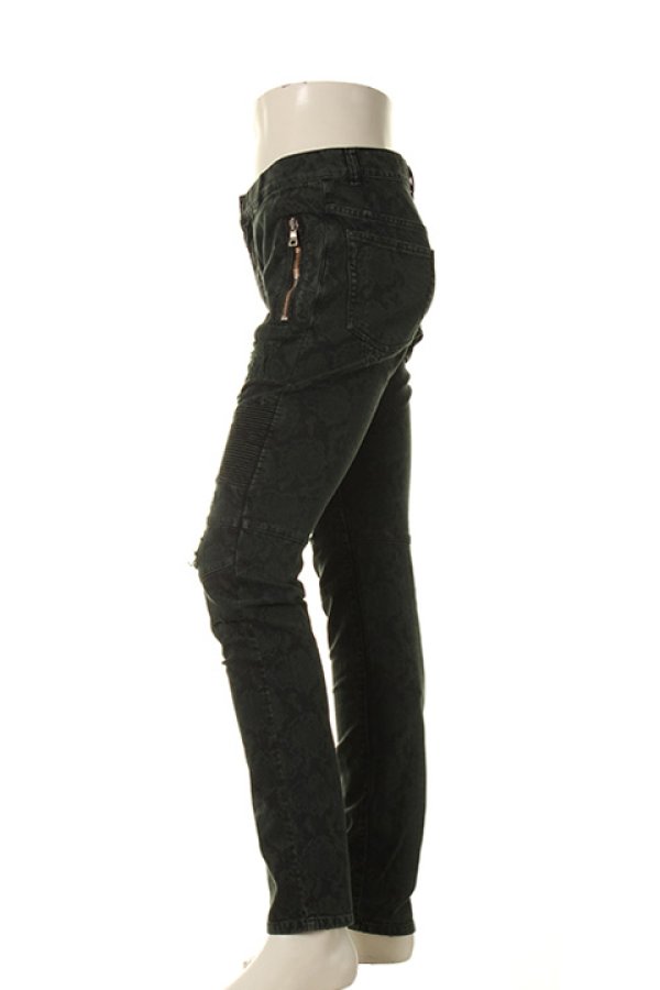 画像3: 【 30%OFF セール138,600円→97,020円】 BALMAIN バルマン BHR DENIM BIKER PYTHON SLIM{72.9529.T127-140-AGA} (3)