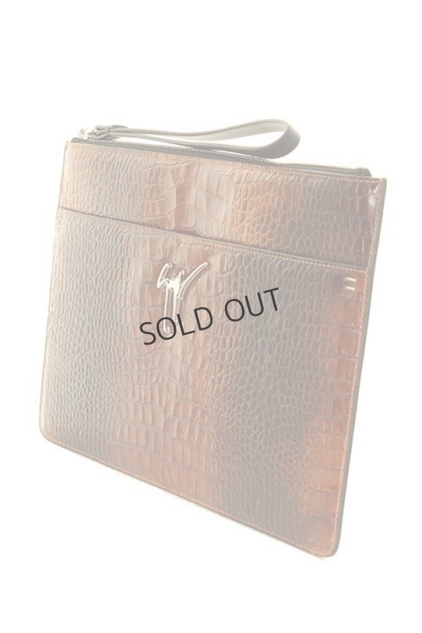 画像3: {SOLD}GIUSEPPE ZANOTTI ジュゼッペザノッティ GZM CLUTCH BAG LOGOMED{72IBU7004ZA-208-AGA} (3)