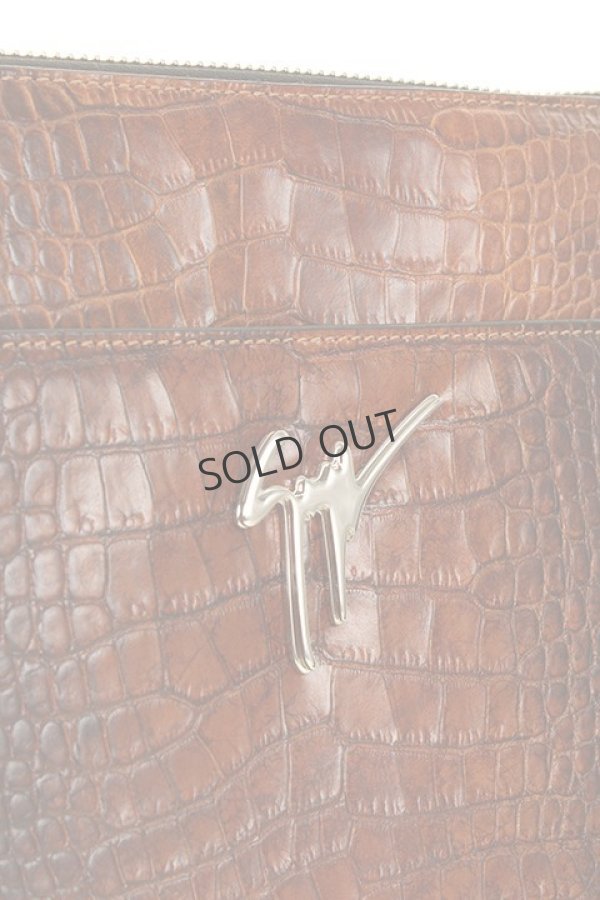 画像4: {SOLD}GIUSEPPE ZANOTTI ジュゼッペザノッティ GZM CLUTCH BAG LOGOMED{72IBU7004ZA-208-AGA} (4)