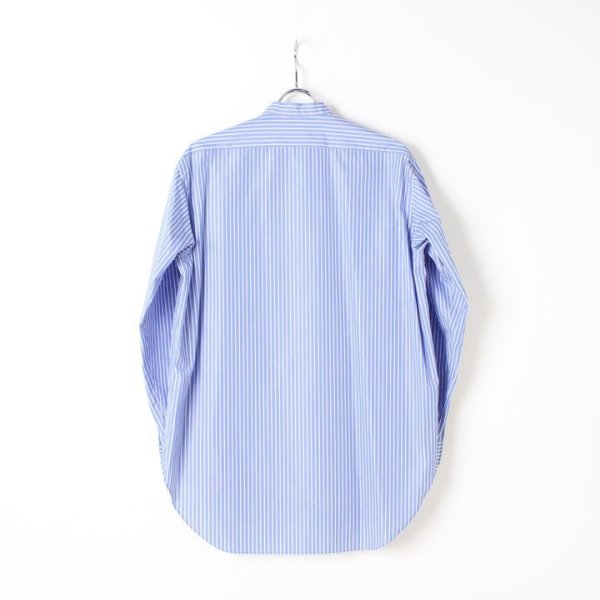 画像7: 【 40%OFF セール66,000円→39,600円】 BLAMINK ブラミンク ストライプバンドカラーシャツ{7911-230-0092-BLU-BJS} (7)