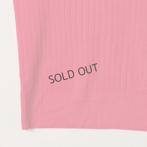 画像5: {SOLD}BLAMINK ブラミンク カシミヤシルク18Gリブショートスリーブニット{7913-106-0205-PNK-BAS} (5)