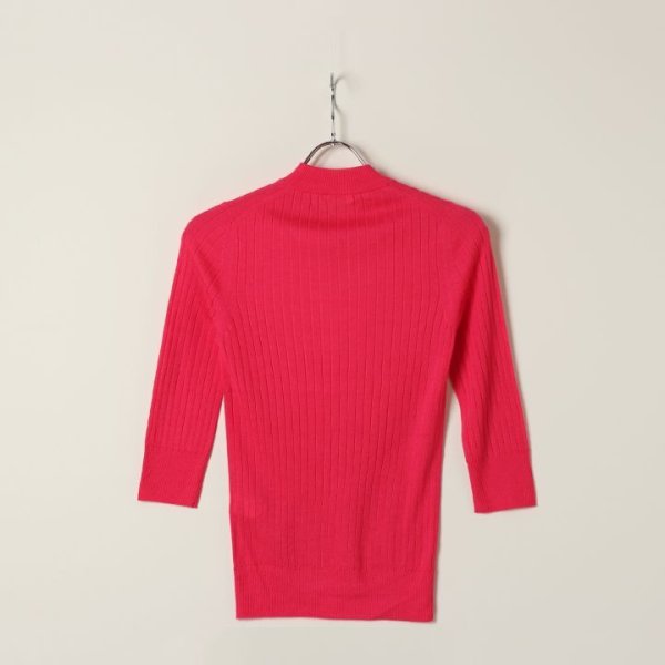 画像7: 【 40%OFF セール88,000円→52,800円】 BLAMINK ブラミンク カシミヤシルク18Gリブショートスリーブニット{7913-106-0205-PNK-BAS} (7)