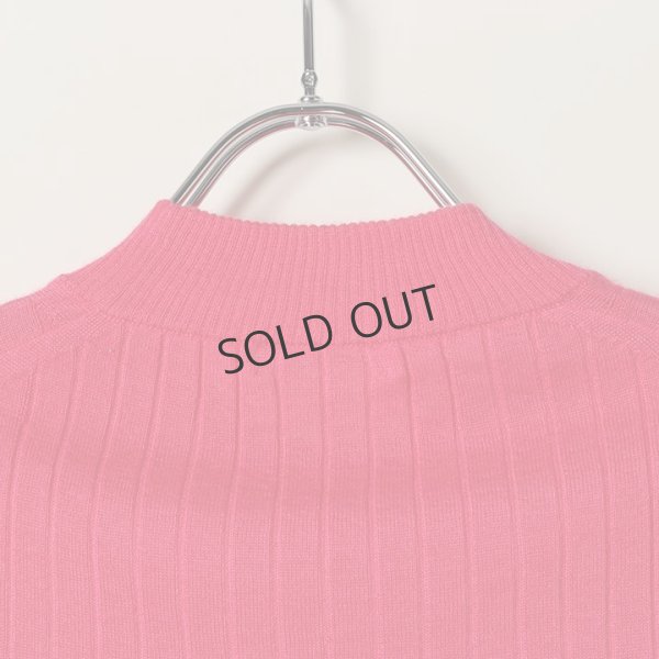 画像6: {SOLD}BLAMINK ブラミンク カシミヤシルク18Gリブショートスリーブニット{7913-106-0205-PNK-BAS} (6)