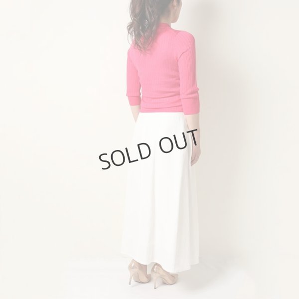 画像10: {SOLD}BLAMINK ブラミンク カシミヤシルク18Gリブショートスリーブニット{7913-106-0205-PNK-BAS} (10)