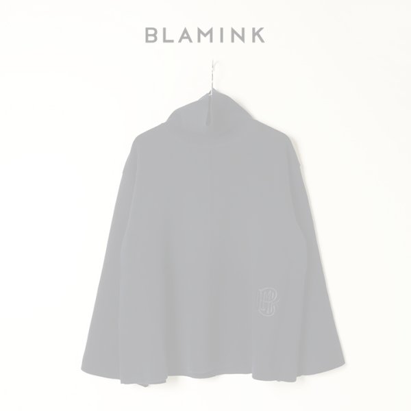 画像1:  {SOLD} BLAMINK ブラミンク ウールカシミヤ12Gハイネックロングスリーブニット{7913-230-0247-NVY-BBA} (1)