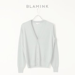 BLAMINK ブラミンク カシミヤシルク18G Vネックカーディガン{7915-106