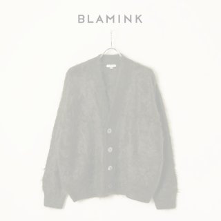 BLAMINK ブラミンク PRE 7GカシミヤファーVネックカーディガン{7915