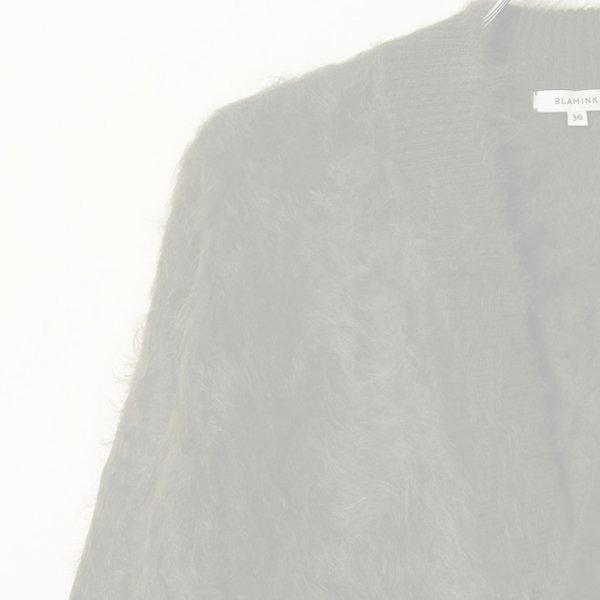 画像3:  {SOLD} BLAMINK ブラミンク PRE 7GカシミヤファーVネックカーディガン{7915-299-0049-OLV-BBA} (3)