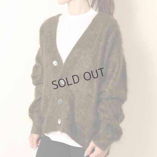 画像11: {SOLD}BLAMINK ブラミンク PRE 7GカシミヤファーVネックカーディガン{7915-299-0049-OLV-BBA} (11)