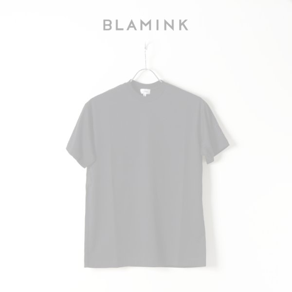 画像1:  {SOLD} 【Regular item】BLAMINK ブラミンク コットンクルーネック刺繍ショートスリーブTシャツ{7917-222-0010-BLK-BJS} (1)