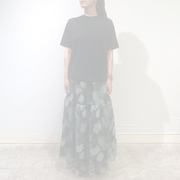 画像9:  {SOLD} 【Regular item】BLAMINK ブラミンク コットンクルーネック刺繍ショートスリーブTシャツ{7917-222-0010-BLK-BJS} (9)