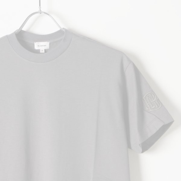 画像3:  {SOLD} 【Regular item】BLAMINK ブラミンク コットンクルーネック刺繍ショートスリーブTシャツ{7917-222-0010-GRY-BJS} (3)