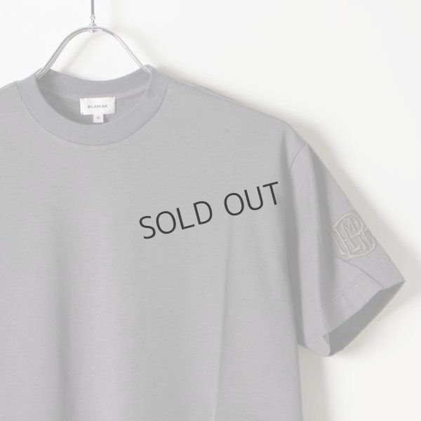 画像3: {SOLD}【Regular item】BLAMINK ブラミンク コットンクルーネック刺繍ショートスリーブTシャツ{7917-222-0010-GRY-BJS} (3)
