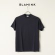 画像1: {SOLD}BLAMINK ブラミンク コットンクルーネック刺繍ショートスリーブTシャツ{7917-222-0010-NVY-BAS} (1)