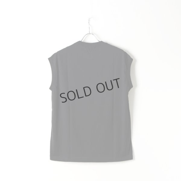 画像2: {SOLD}【Regular item】BLAMINK ブラミンク コットンクルーネック刺繍ノースリーブTシャツ{7917-222-0011-BLK-BJS} (2)