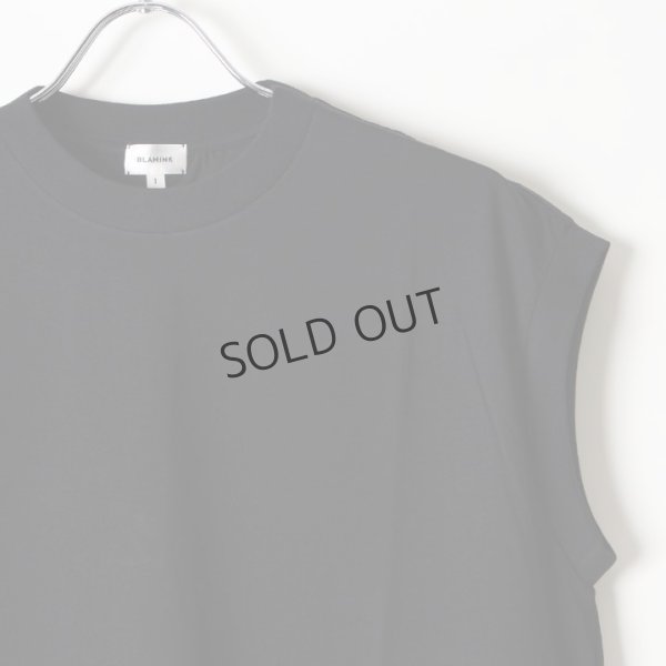 画像3: {SOLD}【Regular item】BLAMINK ブラミンク コットンクルーネック刺繍ノースリーブTシャツ{7917-222-0011-BLK-BJS} (3)