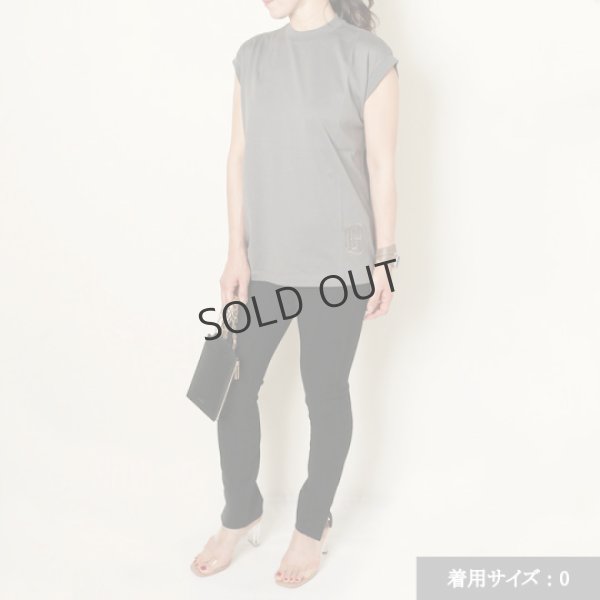 画像9: {SOLD}【Regular item】BLAMINK ブラミンク コットンクルーネック刺繍ノースリーブTシャツ{7917-222-0011-GRY-BJS} (9)