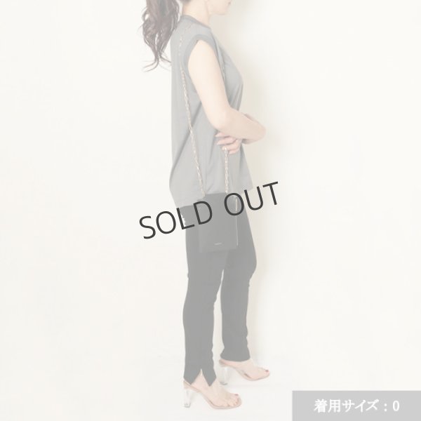 画像10: {SOLD}【Regular item】BLAMINK ブラミンク コットンクルーネック刺繍ノースリーブTシャツ{7917-222-0011-GRY-BJS} (10)