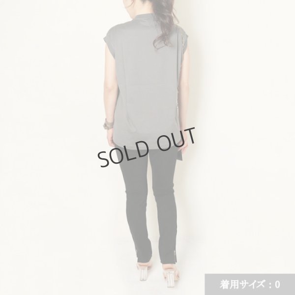 画像11: {SOLD}【Regular item】BLAMINK ブラミンク コットンクルーネック刺繍ノースリーブTシャツ{7917-222-0011-GRY-BJS} (11)