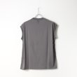 画像2: {SOLD}【Regular item】BLAMINK ブラミンク コットンクルーネック刺繍ノースリーブTシャツ{7917-222-0011-GRY-BJS} (2)