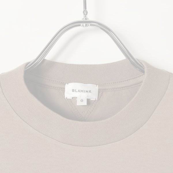 画像2:  {SOLD} 【Regular item】BLAMINK ブラミンク コットンクルーネック刺繍ノースリーブTシャツ{7917-222-0011-MOCA-BAS} (2)